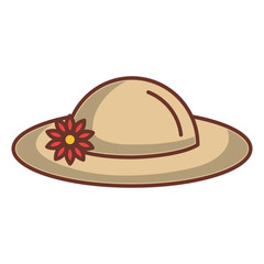 summer female hat icon vector illustration design