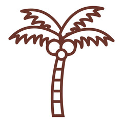tree palm beach isolated icon vector illustration design