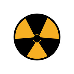 Obraz premium nuclear sign icon over white background vector illustration