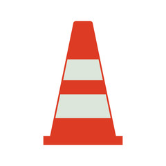 safety cone icon over white background vector illustration