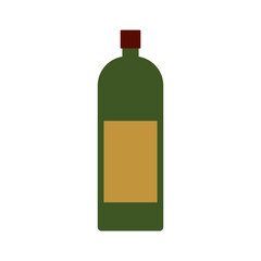 wine bottle icon over white background vector illustration