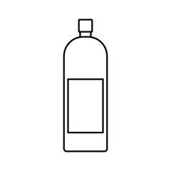 wine bottle icon over white background vector illustration