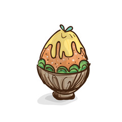ice cream Patbingsu drawing graphic object