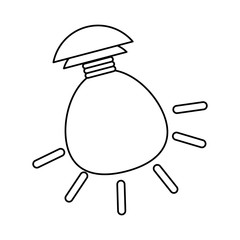 isolated ecologic bulb icon vector illustration graphic design