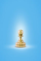  chess on Blue background