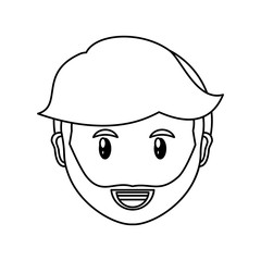 Adult face cartoon icon vector illustration graphic design