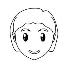 woman face cartoon icon vector illustration graphic design