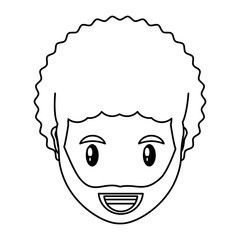 Adult face cartoon icon vector illustration graphic design