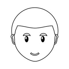Young man face cartoon icon vector illustration graphic design