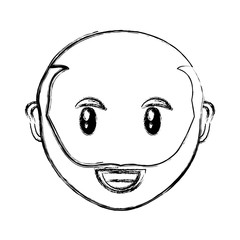 Adult face cartoon icon vector illustration graphic design