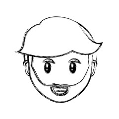 Adult face cartoon icon vector illustration graphic design