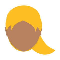 Woman faceless head icon vector illustration graphic design