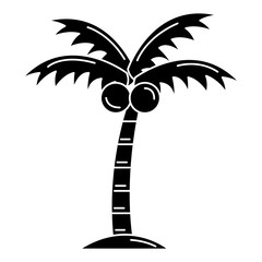 tree palm beach isolated icon vector illustration design