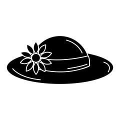 summer female hat icon vector illustration design