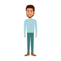young man avatar character vector illustration design