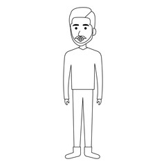 young man avatar character vector illustration design