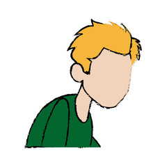 sick man unhappy character healthcare cartoon vector illustration