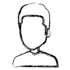 young man avatar character vector illustration design