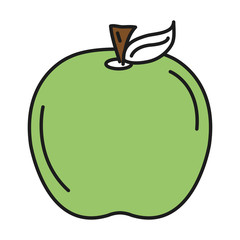apple fresh fruit icon vector illustration design