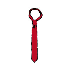 red tie accessory clothes fashion trendy vector illustration