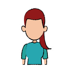 portrait female woman avatar people vector illustration