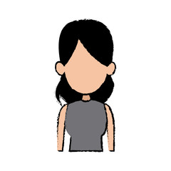 portrait female woman avatar people vector illustration