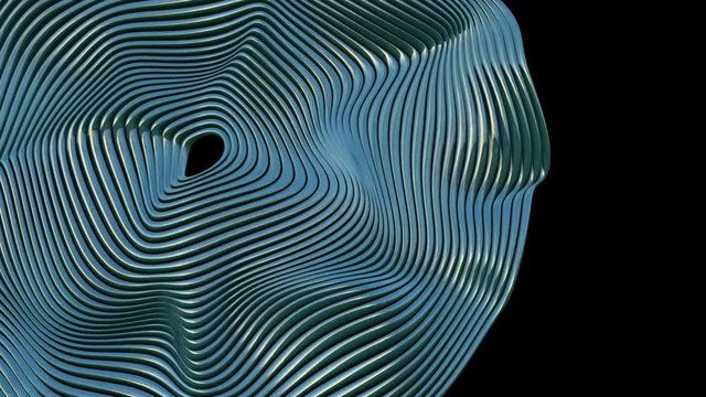  animation with wave object in motion made with trapcode.