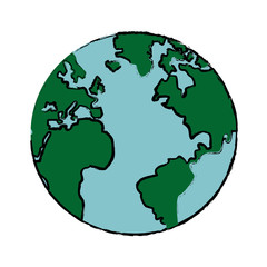 drawing global world earth map atlas vector illustration