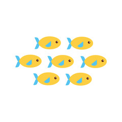 Shoal of fish icon vector illustration design