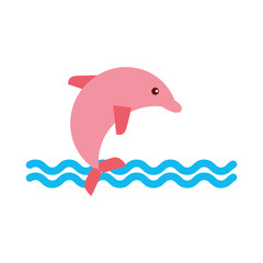 cute dolphin isolated icon vector illustration design