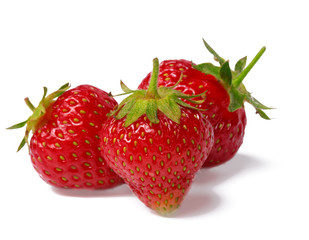 Strawberry isolated on white background. close up