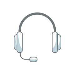 headset phone service call center business vector illustration