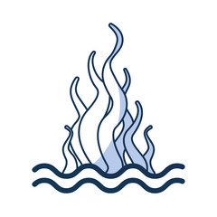 marine seaweed sealife icon vector illustration design