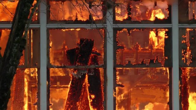 Building on Fire - House Fire