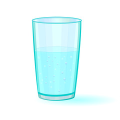 glass with water isolated illustration on white background