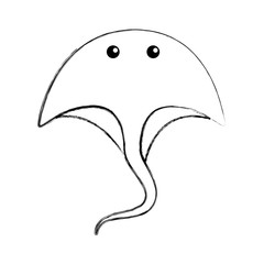 Marine stingray isolated icon vector illustration design