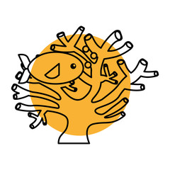 sea fish swiming icon vector illustration design