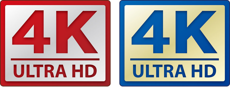 4k ultra HD sign, logo, icon, vectors.