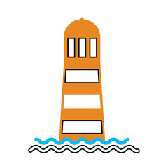 sea lighthouse isolated icon vector illustration design