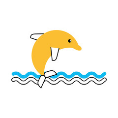 cute dolphin isolated icon vector illustration design