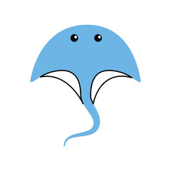 Marine stingray isolated icon vector illustration design