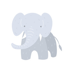Cute elephant. Vector illustration.