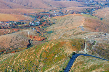 mountains of Betancuria in the southern part of the Canary island Fuerteventura, Spain