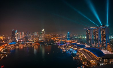 Fototapeta na wymiar Beautiful panoramic photo of Singapore