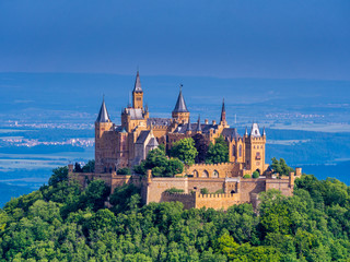 Burg Hohenzollern Castle, Swabian Alp, Baden-Wuerttemberg, Germany, Europe