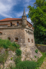 Fototapeta na wymiar Schloss Lichtenstein Castle, Honau, Baden-Wurttemberg, Germany, Europe