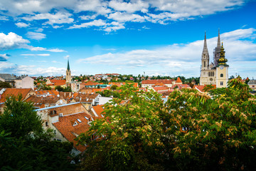 Obraz premium Zagreb capital city of Croatia in summer 