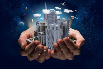 New development project. Mixed media