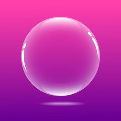 big bubble vector with pink color