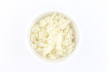 cooked rice in White Cup